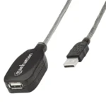 Cable de Extensión Activa USB Manhattan 519779, USB 2.0 Tipo-A macho a hembra, 5 m, negro