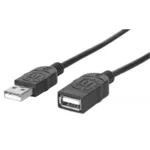 Cable de Extensión USB Manhattan 338653, USB 2.0 Tipo-A macho a Tipo-A hembra, 1.8 m, negro