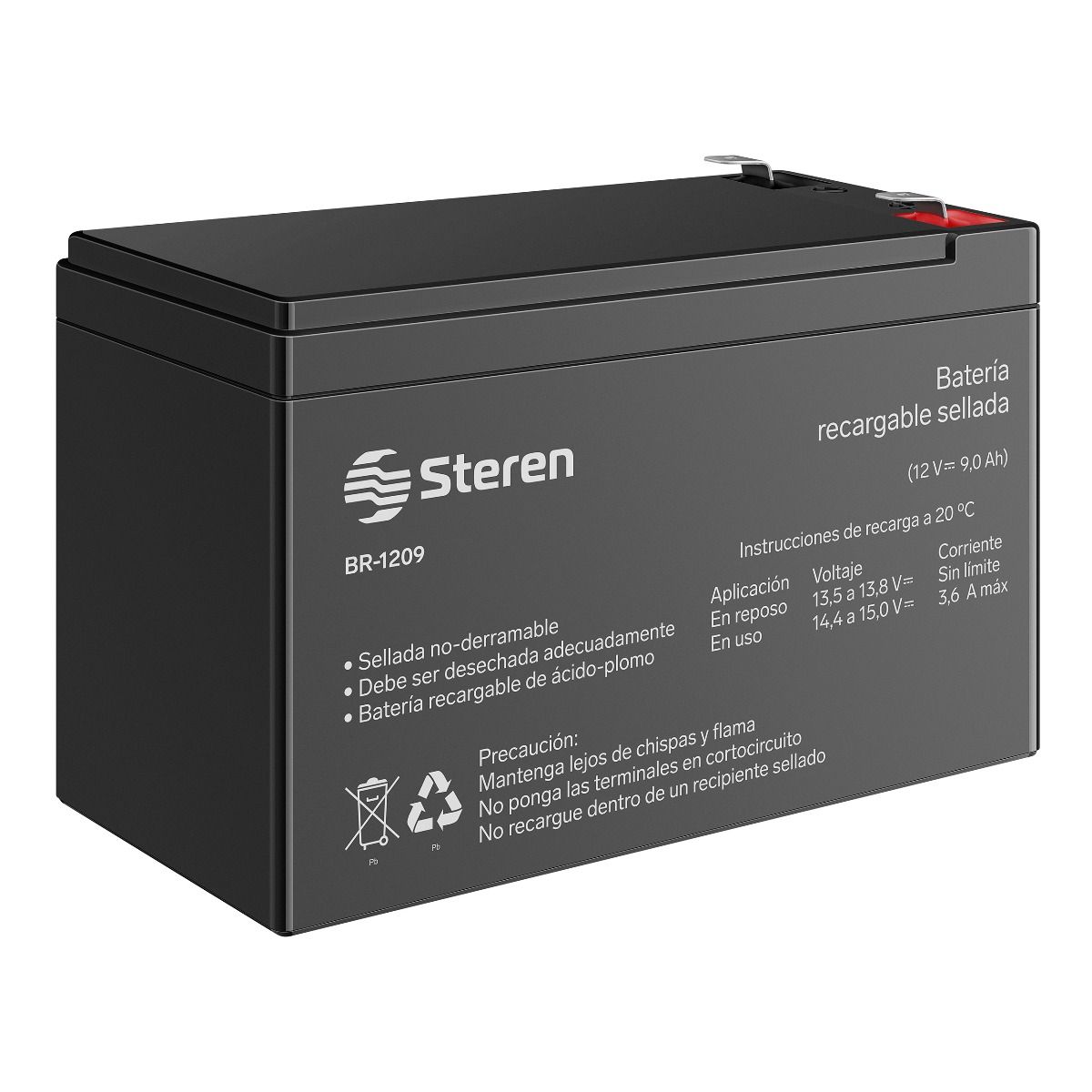 REG-TC-0669 Batería Recargable Steren para No Break, 12 V, 9 Ah - Image 1