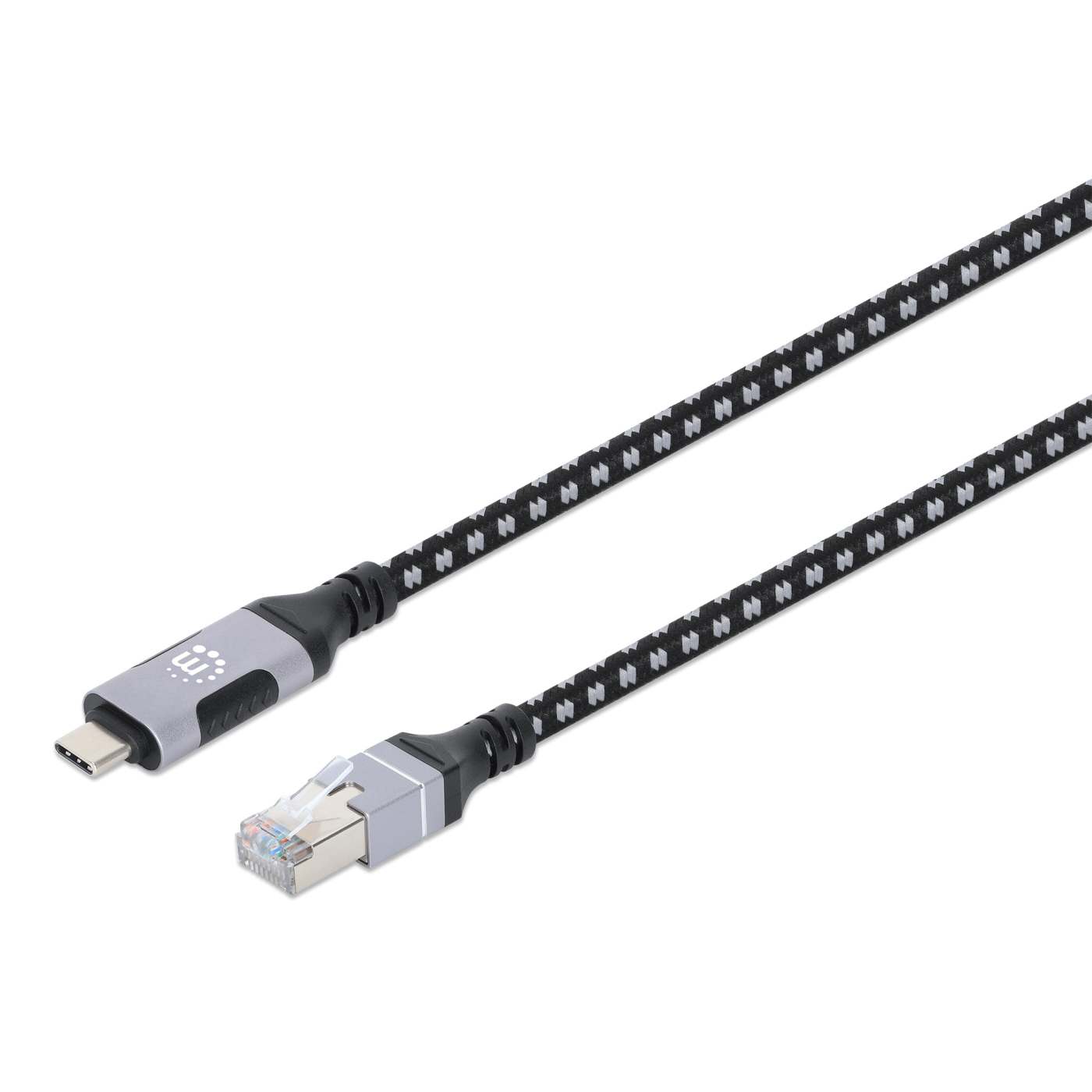 REG-TC-0676 Cable Adaptador de Red Manhattan 394826, USB-C a RJ45 Gigabit Ethernet, negro - Image 1