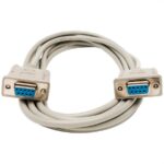 Cable Serial Null Modem Manhattan 301404, DB9 hembra a hembra, 1.8 m, gris