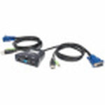 Mini Switch KVM Manhattan 151245, 2 puertos, VGA, USB y audio 3.5 mm