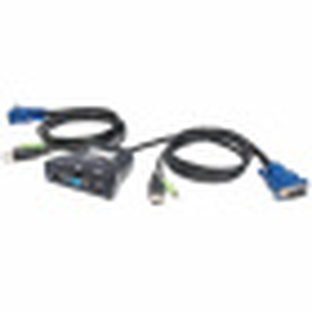 REG-TC-0700 Mini Switch KVM Manhattan 151245, 2 puertos, VGA, USB y audio 3.5 mm - Image 1