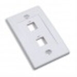 Placa de Pared Intellinet 163293, 2 puertos para jacks Keystone