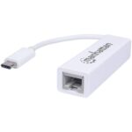 Adaptador de Red Manhattan 507585, USB-C a Gigabit Ethernet RJ45, negro